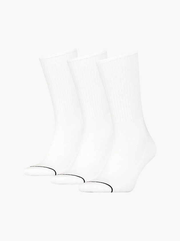 Calvin Klein USA 3 Pack Crew Mens Socks White 5917640-SY